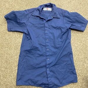G&K services Men's Blue Short Sleeve Shirt